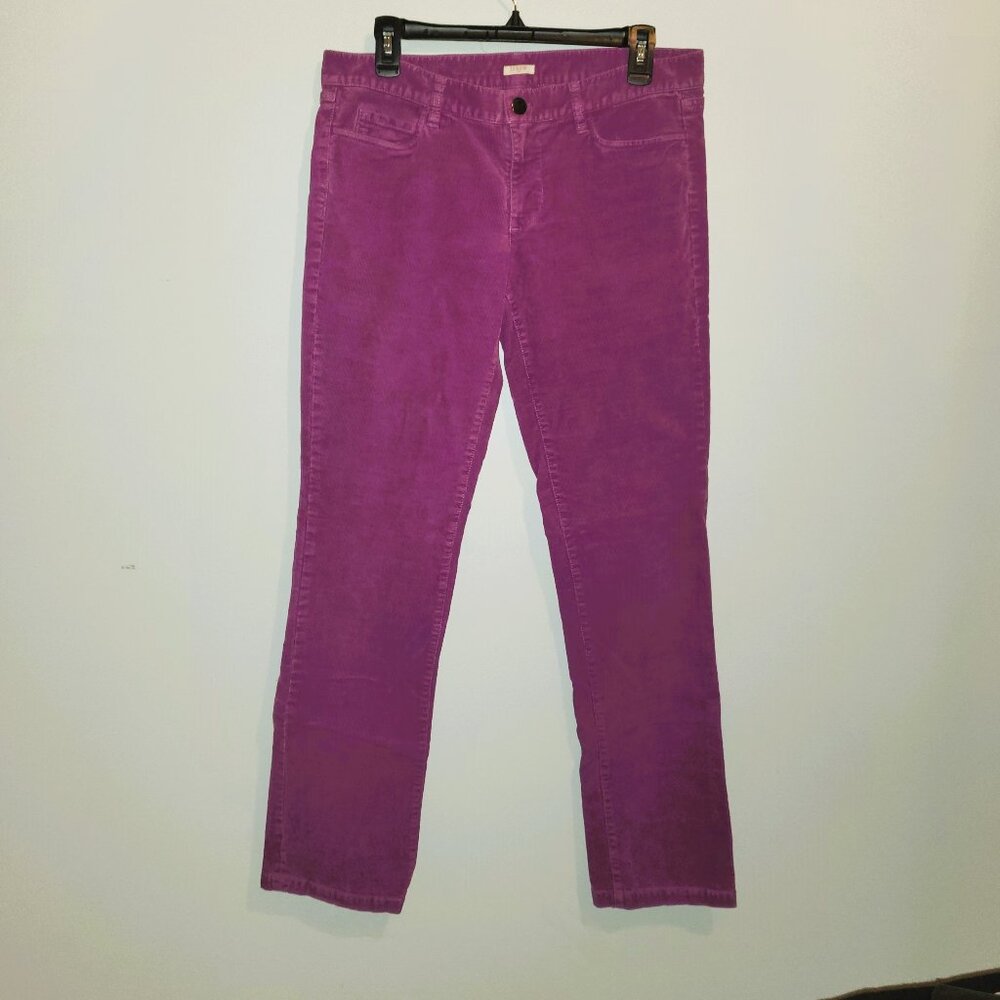 J. CREW Womens Corduroy Pant 30R (SZ 10) Lt Plum Lavender Matchstick